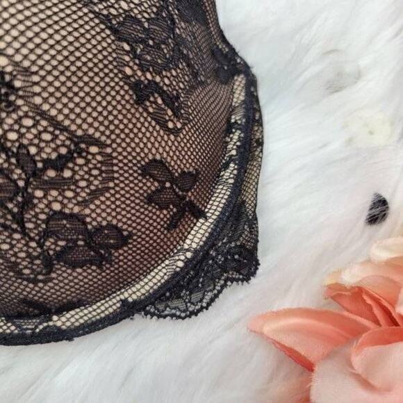 Victoria's Secret BIOFIT Women Bra Unlined Full Coverage‎ Lace Beige Size 34D - Picture 3 of 9